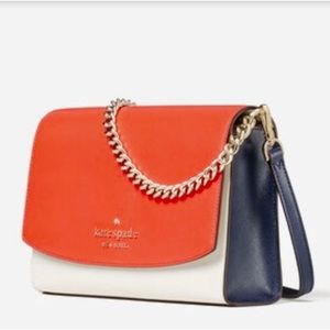 NWT BRAND NEW! Kate Spade silver chunky chain link satchel or clutch!